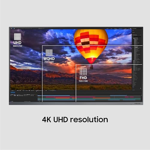 Image of Samsung 32 Inch Professional Monitor with 4K UHD Resolution and Thunderbolt 3, 1 Billion Color Support, HDR10, Game Mode, Daisy Chain, Display Port, HDMI, USB Ports (LF32TU870VWXXL, Dark Blue Gray)