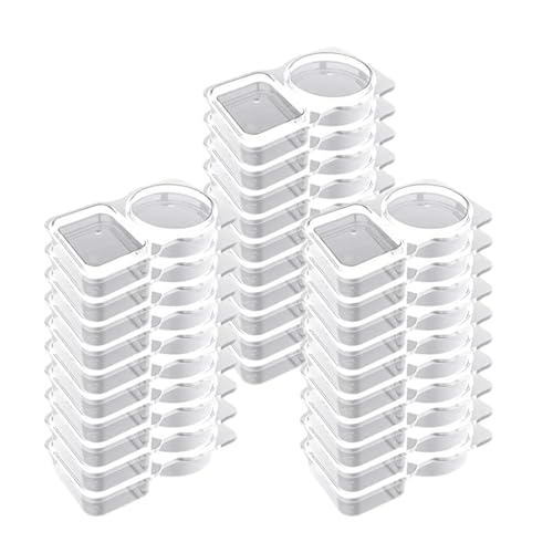 Genérico Compartment Snack Containers, Reutilizable Double Condiment Tray, Stackable Lunch Box Accessories, 30-Pack Dipping Sauce Cups For Salces And Salad Vestidores