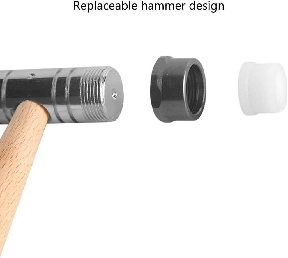 Lightweight Double Head Hammer for Watchmakers and Instrument Repair Wood Handle