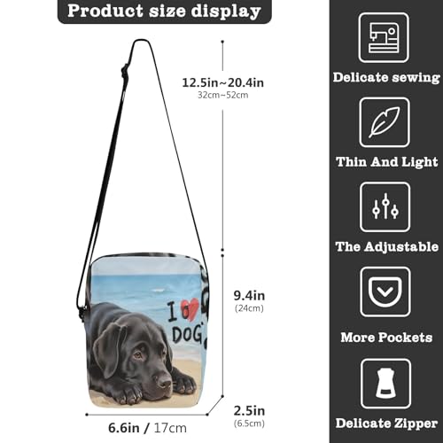 I Love Dog Sea messenger bag cute crossbody bag Woman Handbag Shoulder Strap Adjustable Strap for business Outdoor Daily3
