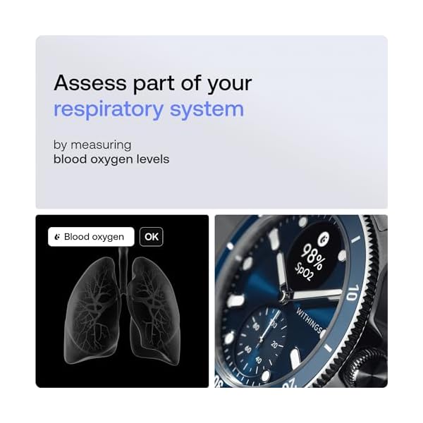 WITHINGS Scanwatch Nova - Heart Health Hybrid Smart Watch for Men & Women - SPO2, Temperature Monitoring, Sleep, Respiratory Health, Cycle Monitoring, 30-day Battery Life, Apple iOS/Android - Image 6