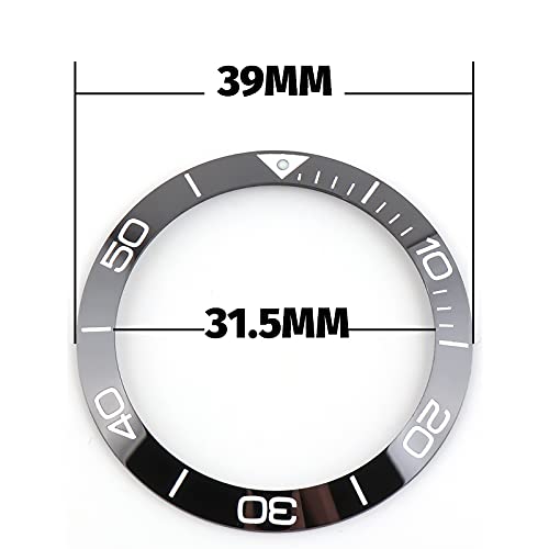Horlogekastring, Wkładka ceramiczna do zegarka 39mm-41mm Wielokolorowy dodatek do zegarka męskiego