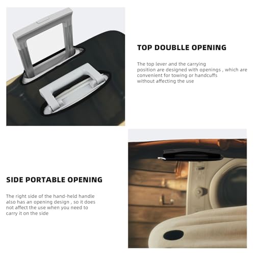 Cute Ghost Doing Laundry Elastic Travel Luggage Covers Dustproof Scratch-Resistant Suitcase Protector Fit 22-24 Inch3