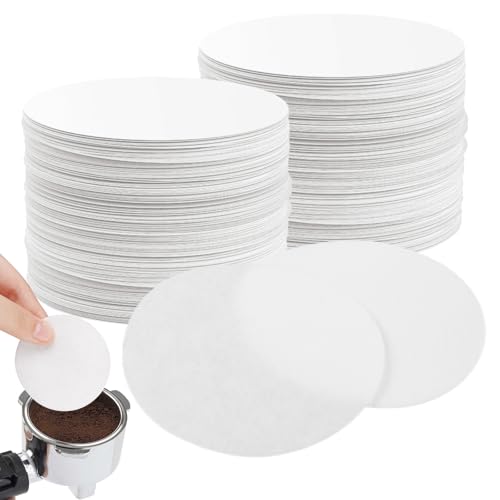 500 Pièces Filtre a Cafe Papier, Ronds Filtres à Café Jetables 58mm Papier Naturel pour Cafetières, Remplacement Paper Filtre pour Café Compatible avec...