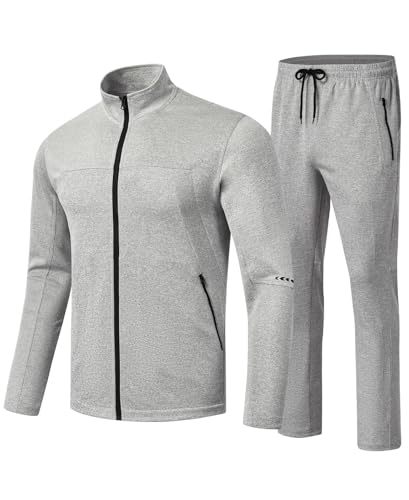 Image of TBMPOY Men's Tracksuits Sweatsuits for Men Sweat Track Suits 2 Piece Casual Athletic Jogging Outfits Full Zip Sets