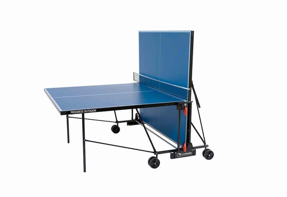 Garlando Tavolo da Ping Pong Progress Outdoor Con Ruote Per Esterno Blu