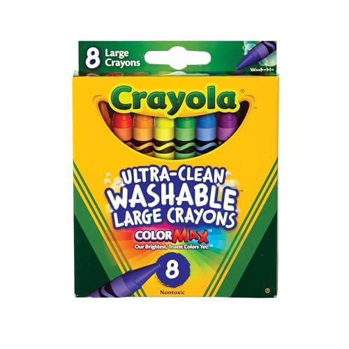 Crayola 5555 Kid's First Large Washable Crayons 8 Count