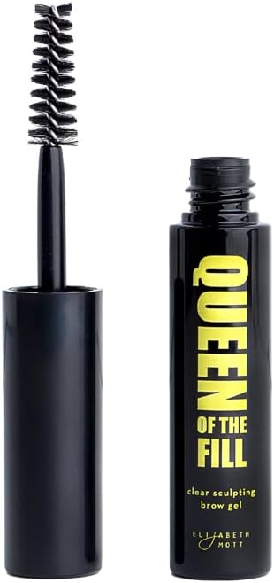 Elizabeth Mott Queen of the Fill Clear Sculpting Brow Gel - Clear Eyebrow Setting Gel to Groom, Sculpt, Shape Brows for Smooth Long-Lasting Hold, 3g