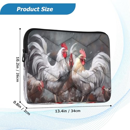Funda para portátil Roosters Painting 13-14 pulgadas impermeable miniatura 3