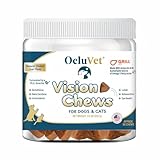 Vision Chews Eye Supplements for Dogs & Cats with Omega 3 Krill, Astaxantin, Choline, Lutein, Glutathione, Cat Vision Supplement & Dog Eye Supplements, Chicken Liver Flavor, 60 Chews, 3.5g Each