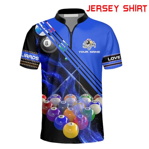SHAANT Personalized Billard Shirts for Men, 3D Pool Polo Shirt for Team, Custom Name Jersey for Players4