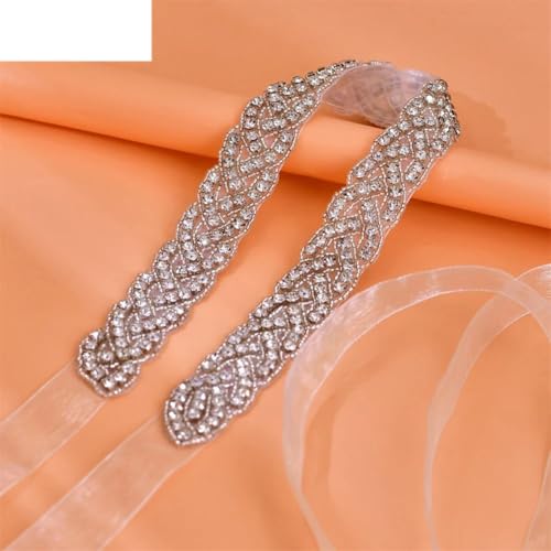 Wedding Bridal Sash Ribbon Rhinestones Belts For Formal Dress Belt Applique Accessories2