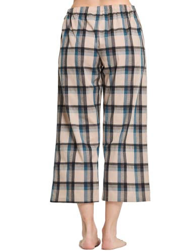 Image of CYZ Comfortable Cotton Capri Woven Pajamas for Women, Casual Capris for Women, Perfect for Daily Wear and Sleepwear