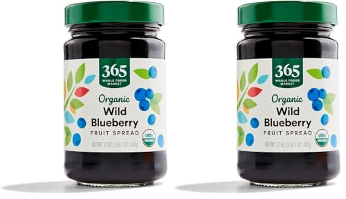 Image of 365 by Whole Foods Market, Organic Wild Blueberry Fruit Spread, 17 Ounce (Pack of 2)