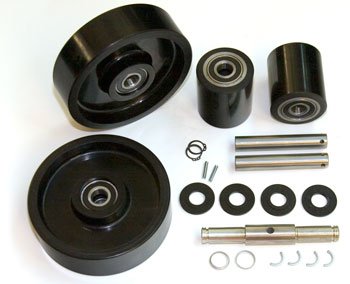 4YX97 Complete Wheel Kit for Manual Pallet Jack - Black