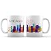 Chicago Iconic City View Ceramic Coffee Mug - 11 oz. - Awesome New Design Colorful Decorative Souvenir Gift Cup for Visiting Friends, Tourists, Men and Women