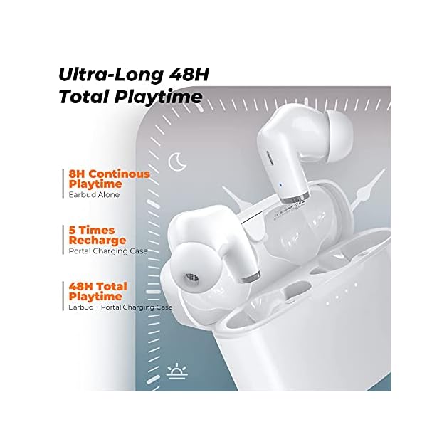 Wireless Earbuds, E90 Earbuds with Extra Deep Bass and Stereo Sound, IPX8 Waterproof Stereo Wireless Earphones with Built-in Microphone and Touch Control IPX8 Waterproof