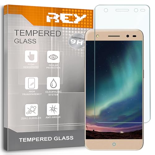 REY 2X Protector Pantalla para ZTE Blade V7 Lite, Cristal Vidrio Templado Premium
