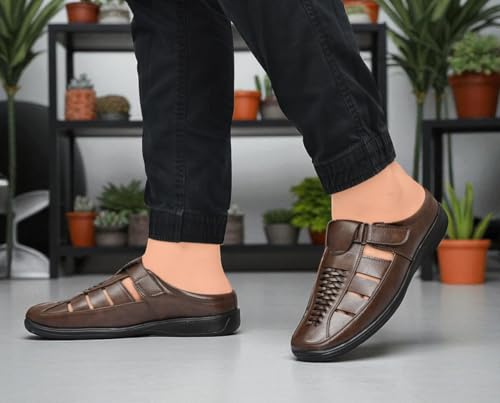 Image of Restroad Men's Synthetic Leather Sandals