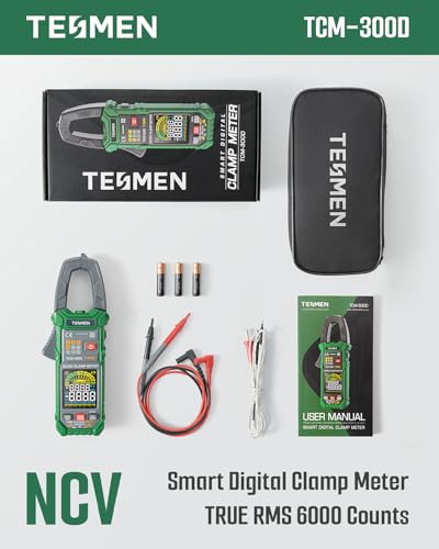Tesmen TCM-300D Digital Clamp Meter 6000 Counts T-Rms Multimeter Auto-Ranging Voltmeter Ampmeter thumb #6