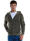  engbers Herren Sweatjacke mit Kapuze, 33736, Grün in Größe L