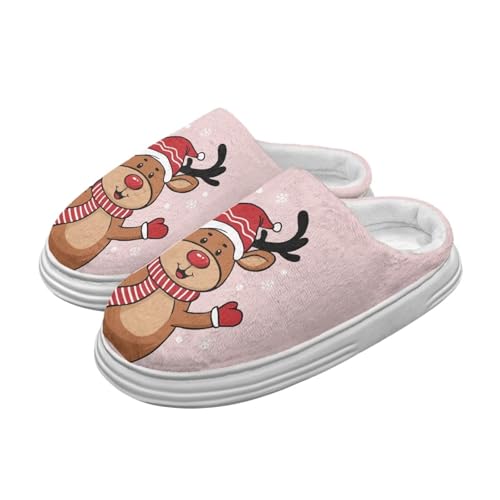 Womans Slippers Warm with Thick-soled Bedroom Slipper for Home Living Room
