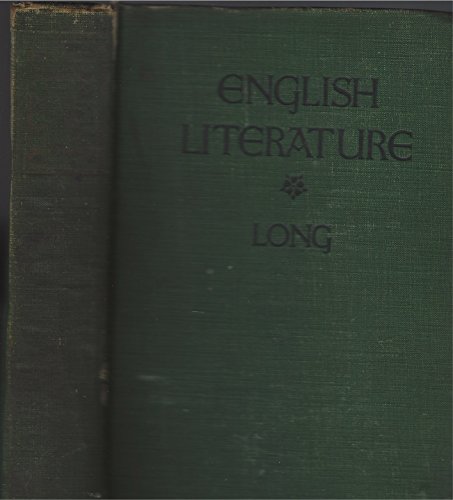 English literature, its history and its signifi... B00086LU2S Book Cover
