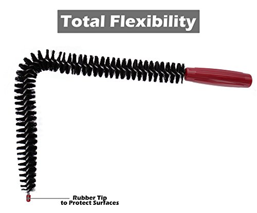 Vanitek 26-Inch Long Flexible Dryer Vent Cleaner & Refrigerator Condenser Coil Brush Auger Lint Remover - Image 4