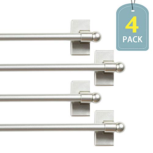 H.VERSAILTEX Magnetic Curtain Rod Multi-Use Window Curtain Rods for Valances Appliance Curtain Rods