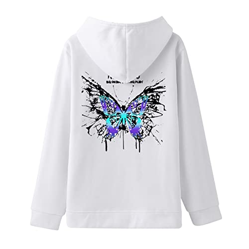 Skang Hoodie Damen Damen Zip Hoodie Letters Sweatshirt Fleecejacke mit...