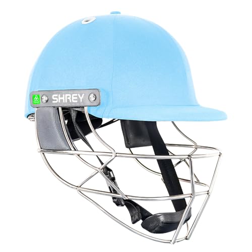Image of Shrey Koroyd Stainless Steel Cricket Helmet Sky Blue Medium