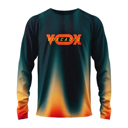 Maillot De VTT, Maillot De Cyclisme,Manches Longues pour Homme Respirant Maillot De VTT Respirant à Séchage Rapide, T-Shirt De Course De Motocross BMX (14,XL)