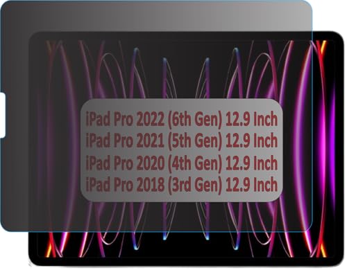 Image of Privacy Anti Peep Matte Screen Guard Compatible With iPad Pro 12.9 (2018 /2020 /2021 /2022), iPad Pro 12.9 (3rd / 4th /5th /6th Gen) (A2764 /A2436 /A2437 /A2766) 12.9 Inch Screen Protector