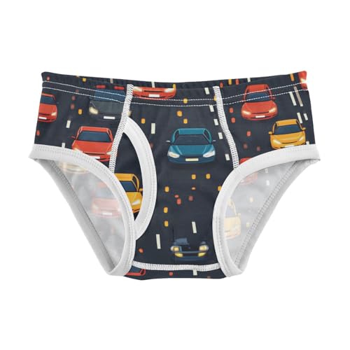 KLL Cute Pattern Cars Road Little Boys Pure Cotton Training Underwear Cute Undies