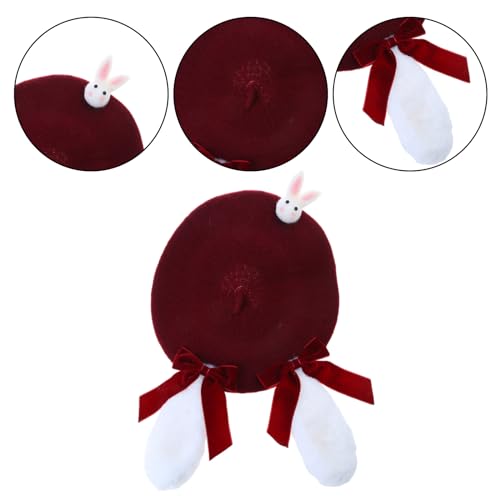 Japanese Girls Woman Winter Hat Winter Autumn Windproof Painter Hat with Bowknot for Shopping2