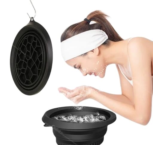 Face Bowl for Ice with Built-in Icetray, Portable Foldable Silicone Ice Facial Bowl, for Home Ice Ba ACCURATE270