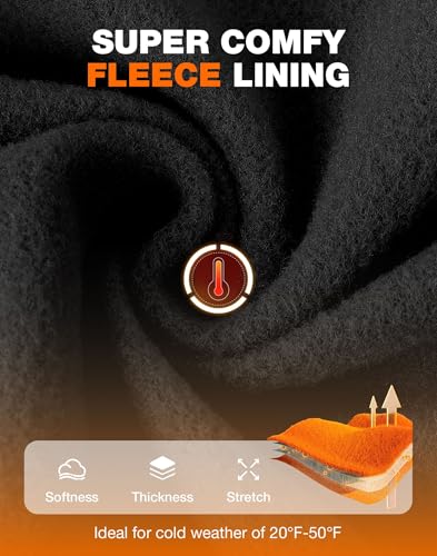 SANTINY Women's Fleece Lined Pants 29" Winter Warm Sweatpants Water Resistant Snow Ski Hiking Pants with Zipper Pockets4