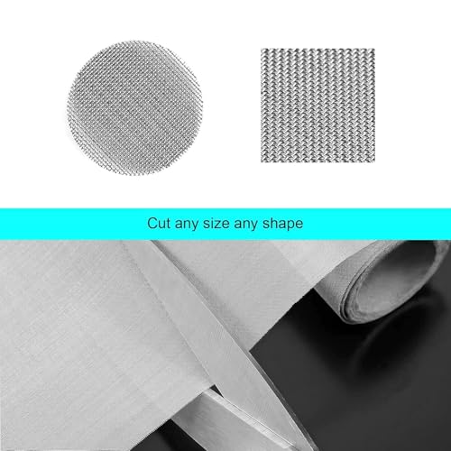 Image of 304 Stainless Steel Woven Wire Fine Screen Mesh Steel Woven Mesh for Filter Mesh, Filtration Cloth (1, 40 Mesh, 42X120CM)