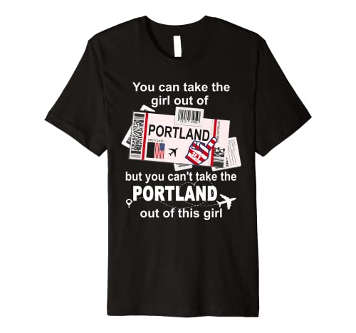 41qzaFodu5L._SL500_ Portland Boarding Pass - Portland Girl Premium T-Shirt