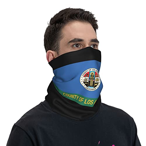 Balaclava de Cuello con Estampado Bicolor de Los Ángeles, California, para Hombre y Mujer, Mascarilla Facial Transpirable, Pañuelo Elástico, Color Blanco miniatura 5