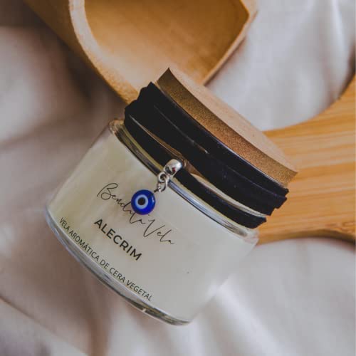 Vela Vegetal Aroma Alecrim Vidro Og - Bendita Vela