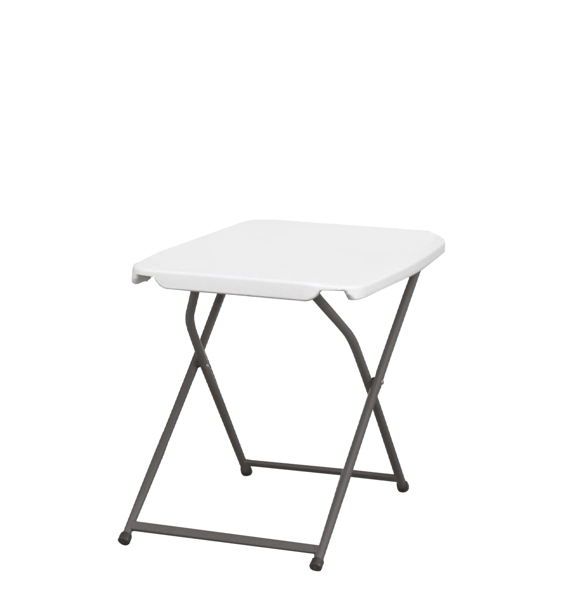 KG KITGARDEN - Mesa Plegable Auxiliar con Altura Ajustable, 50x75x56-73cm, Rectangular, Blanco