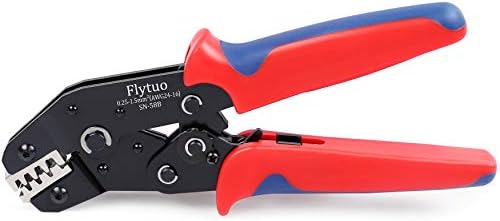 Flytuo Wire Crimping Tool for AWG24-16 (0.25-1.5mm²) and Terminal Crimping Tool Works for Dupont Wire EPS,SATA,PINS MOLEX,JST Terminals