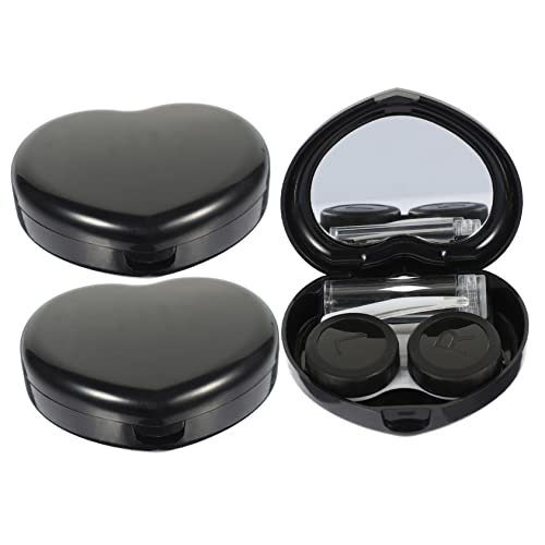 Vaguelly Estuche Lentes De Contacto para Mujer Compacto con Espejo y Pinzas Diseño Elegante 3