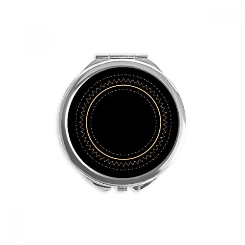 Miroir de maquillage de poche portable rond géométrique multicolore 2,6"