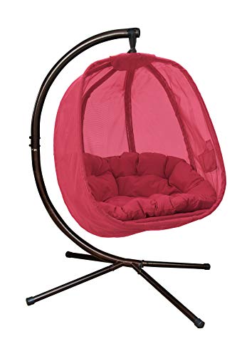 Flower House FHEC100-RD Egg Chair, Red - Thumbnail 3