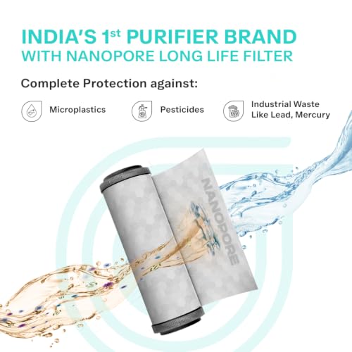 Image of Aquaguard Sure Champ Steel ROUV SS AS 1X Water Purifier | Saves 60% More Water | UV E-Boiling | Nanopore Long-Life Filters | Works with All Water Sources