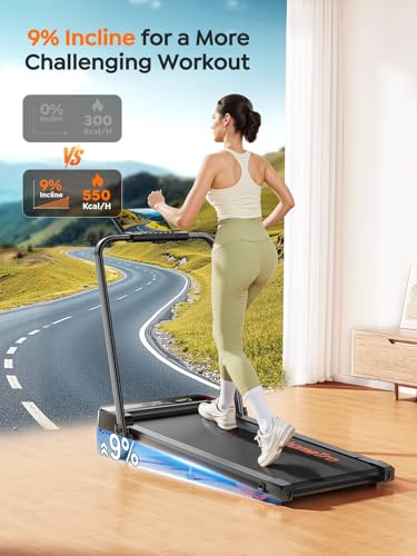 Motorized Folding Treadmill with Incline