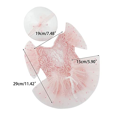 Fotografía de bebé sin irritaciones con este mono de encaje unisex suave 3