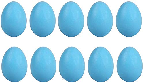 Faux œufs de Pâques en bois bleu à décorer en famille pour votre table
